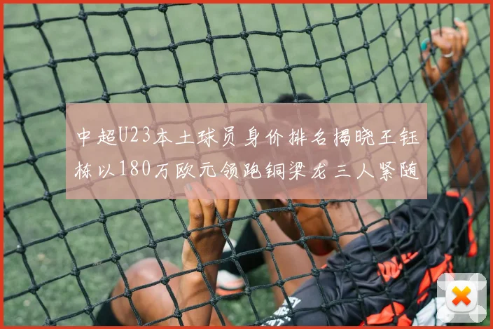 中超U23本土球员身价排名揭晓王钰栋以180万欧元领跑铜梁龙三人紧随其后